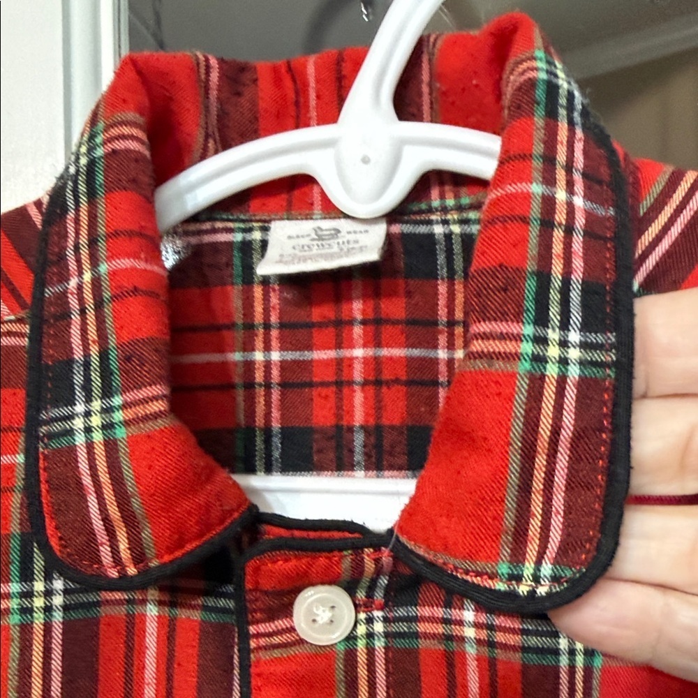 CREW CUTS 2 Pc. Red Flannel Plaid  Pajamas Size Small (6/7) - Picture 4 of 10
